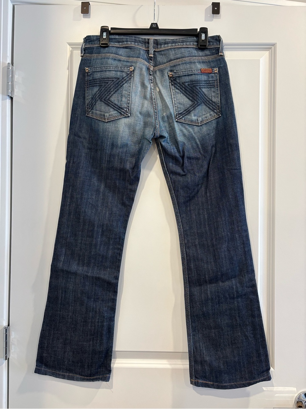 7 For All Mankind Women's Medium Blue Bootcut Jeans - Picture 2 of 4